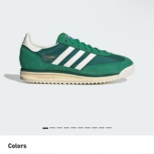 Adidas SL 72 Green and White Retro Sneakers NWT